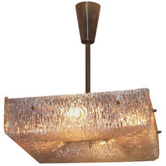 Square Texture Glass Chandelier