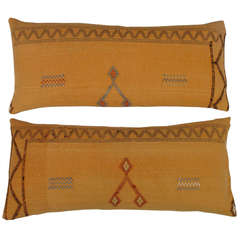 Pair of Silk Rug Fragment Pillows