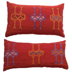 Pair of Geometric Motif Pillows