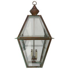 Large Hanging Copper Lantern