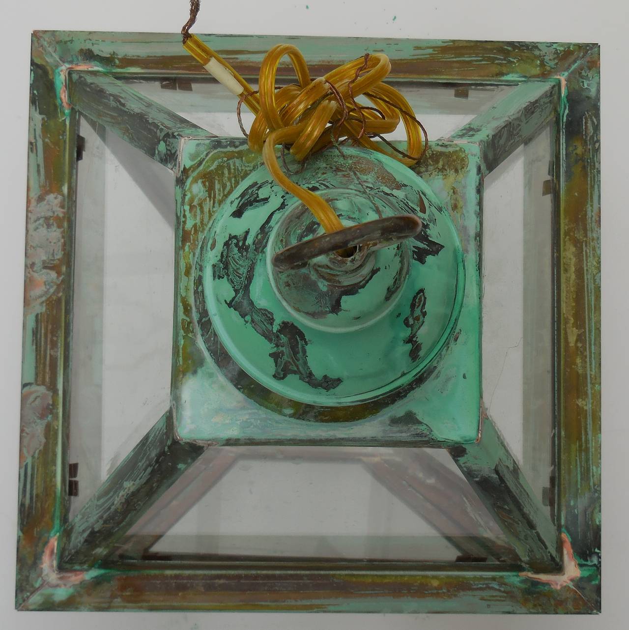 Four-Sided Hanging Copper Lantern 1