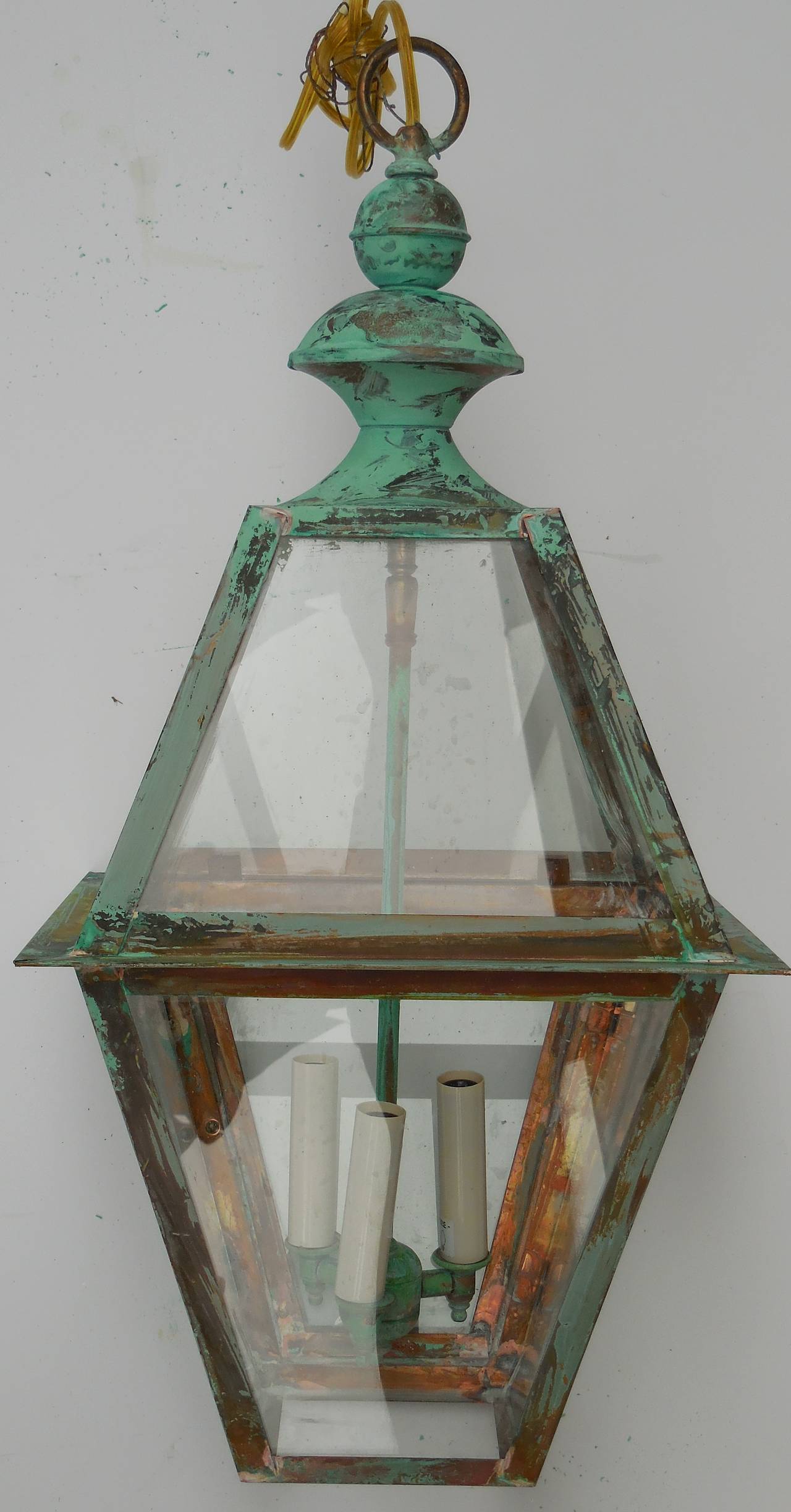 Four-Sided Hanging Copper Lantern 2