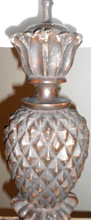 Beautiful antique Italian wood lamp.
