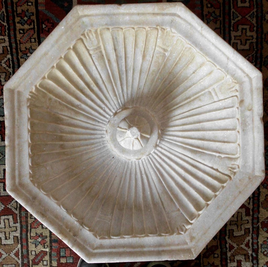 Italian marble bird birdbath