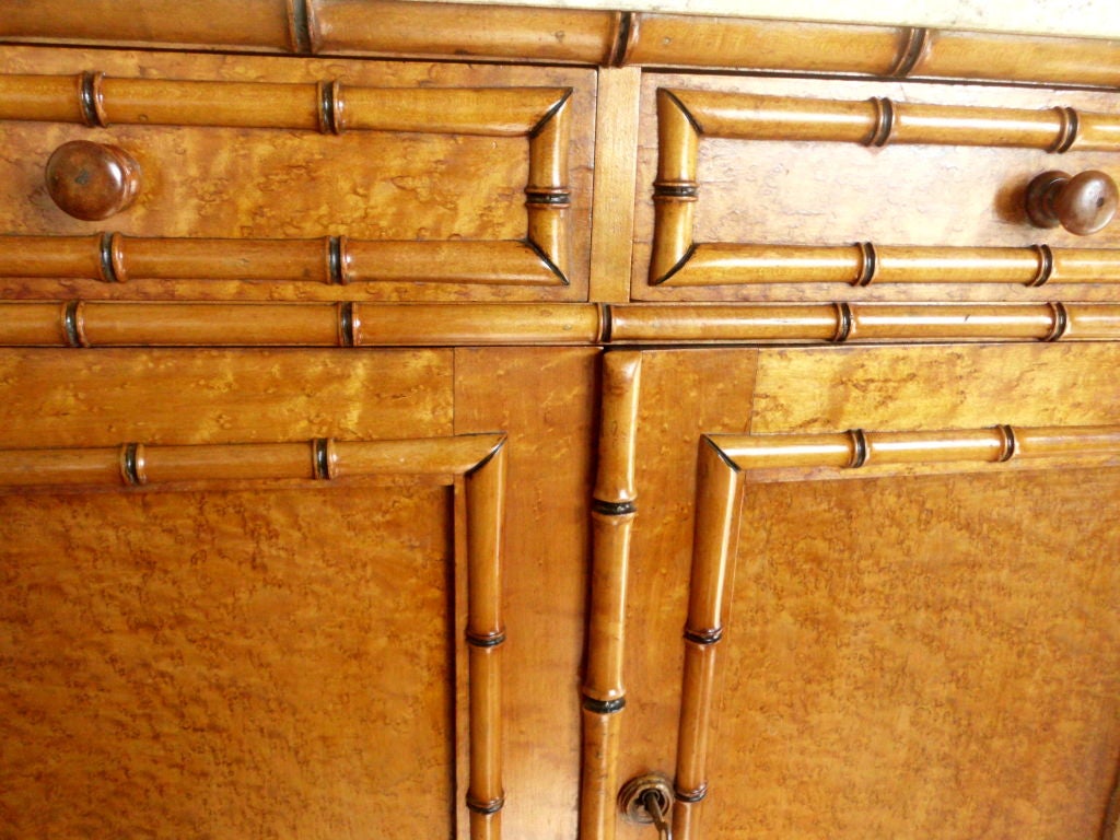 vintage bamboo chest of drawers