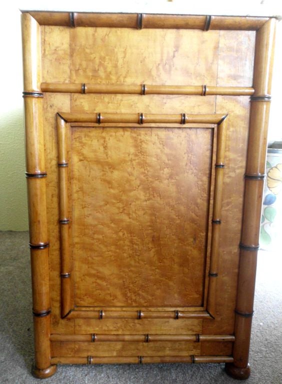 Wood Beautiful antique bamboo chest