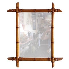 Beautiful Antique Bamboo Mirror