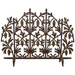 Iron Pinecone Fireplace Screen