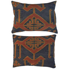 Pair of Caucasian Rug Fragment Pillows