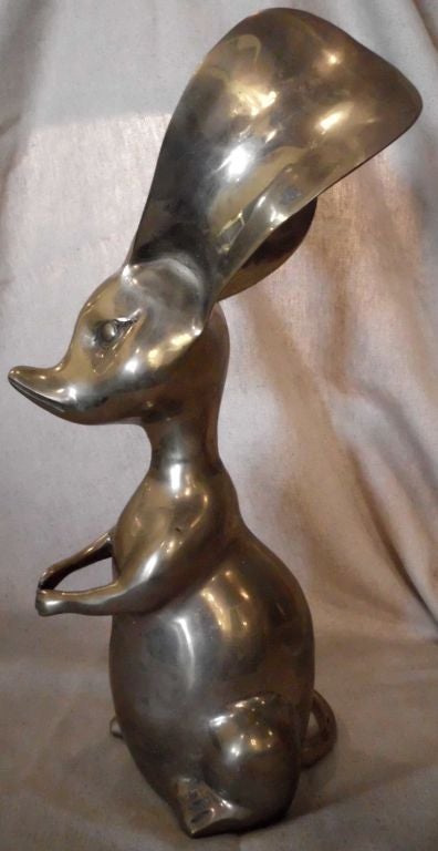 Beautiful whimsical brass mouse.