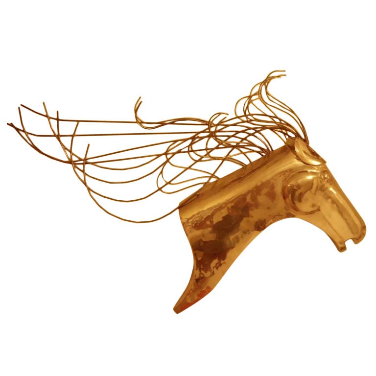 Curtis Jere Brass Horse Head