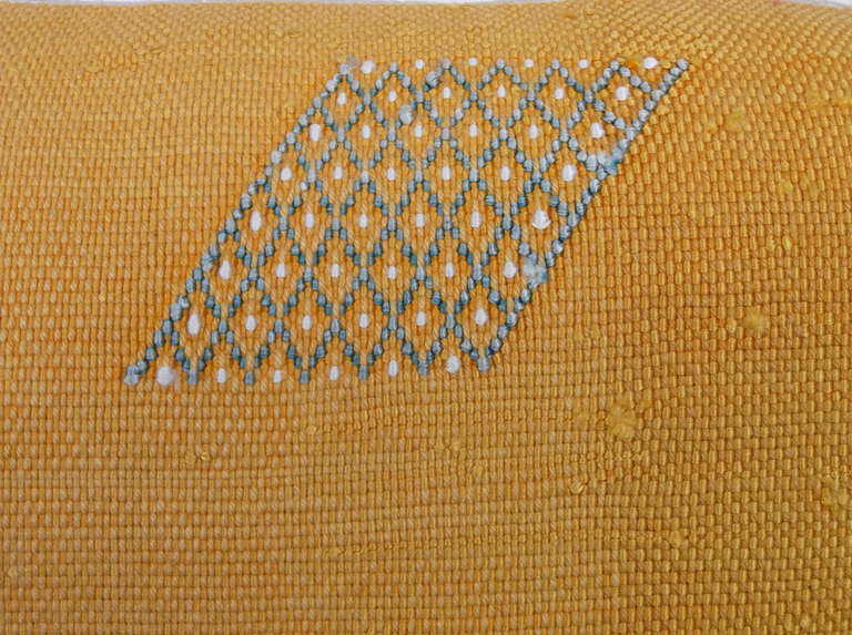 Pair of silk rug fragment pillows 4