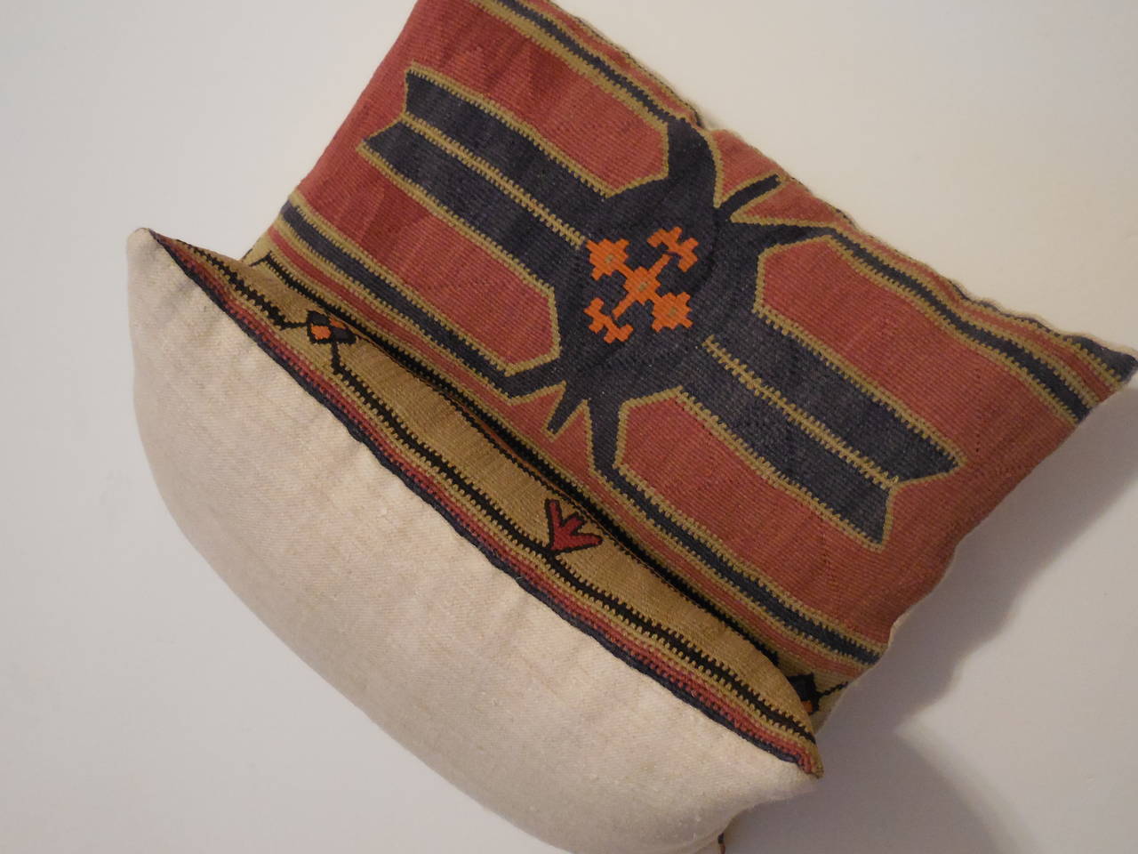Pair of Caucasian Rug Fragment Pillows 2