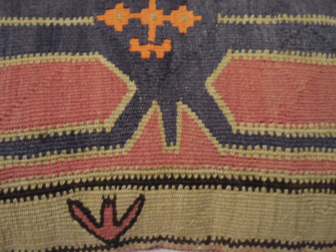 Pair of Caucasian Rug Fragment Pillows 4