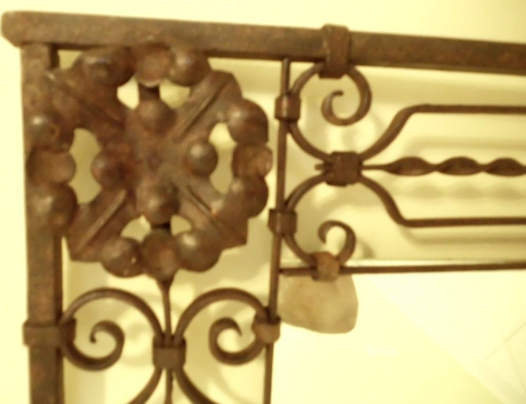 Elegant Hand Twisted Wrought Iron Mirror In Excellent Condition In Delray Beach, FL