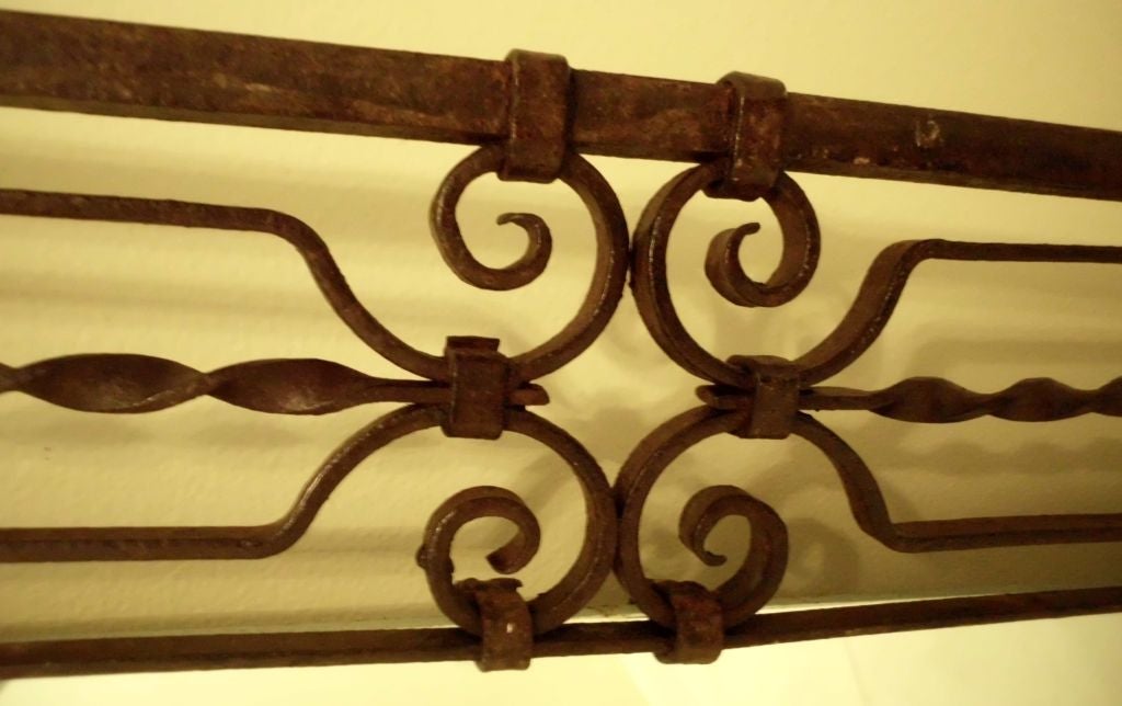 Early 20th Century Elegant Hand Twisted Wrought Iron Mirror
