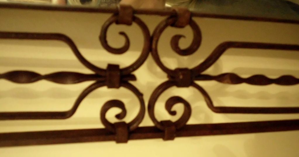 Elegant Hand Twisted Wrought Iron Mirror 2