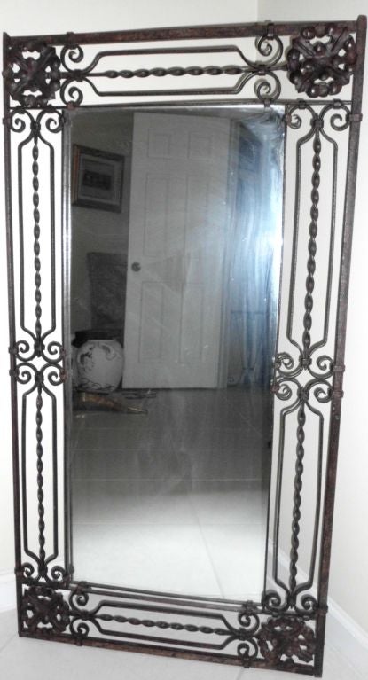 Elegant Hand Twisted Wrought Iron Mirror 5