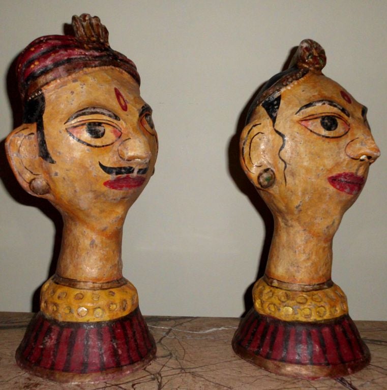 Papier mache puppets In Excellent Condition In Delray Beach, FL