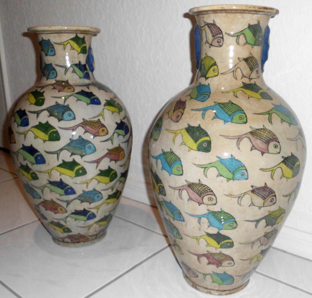 beautiful persian fish vases