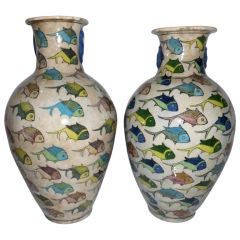 beautiful persian fish vases