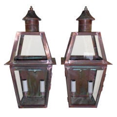 Pair of Copper Wall Lanterns