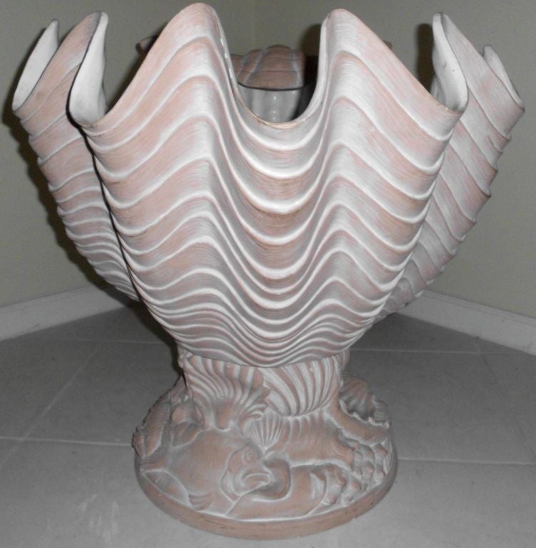 Porcelain Large Beautiful Italian Shell Sculpture or Planter
