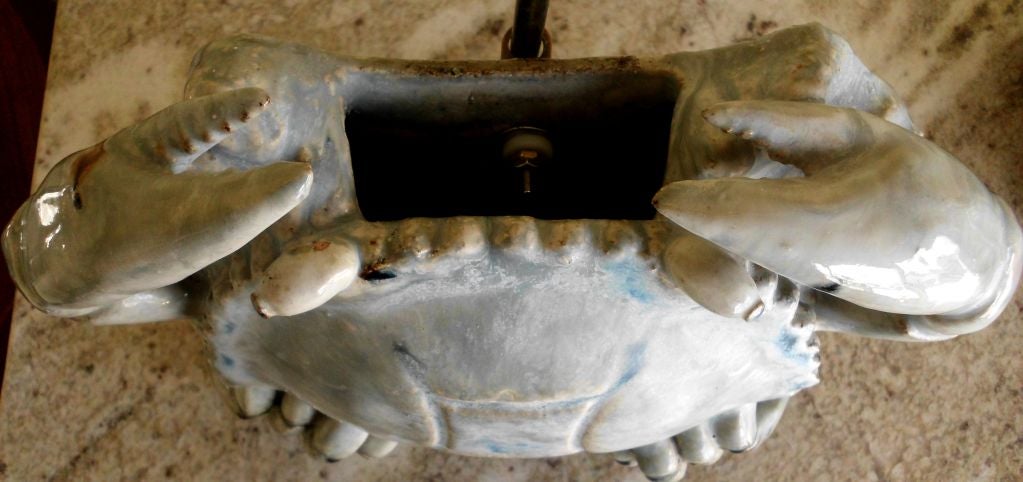 20th Century Pair of beautiful crab table lamps