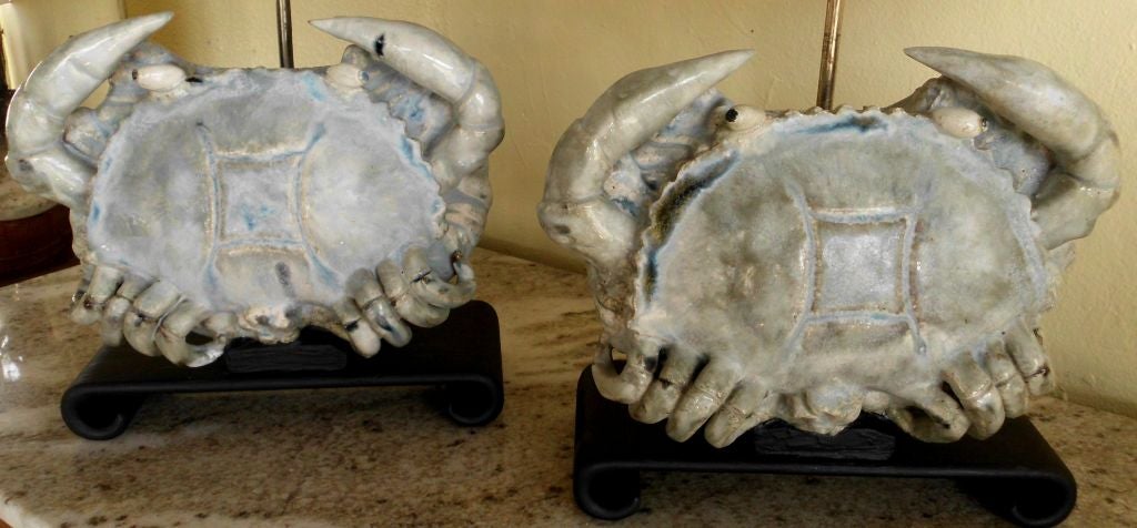 Pair of beautiful crab table lamps 2