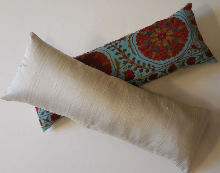 Pair of Suzani Fragment Pillows 3