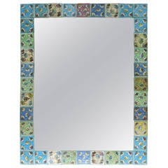 One of a Kind Large Persian Tile Mirror