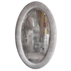 Antique oval  shape wood mirror
