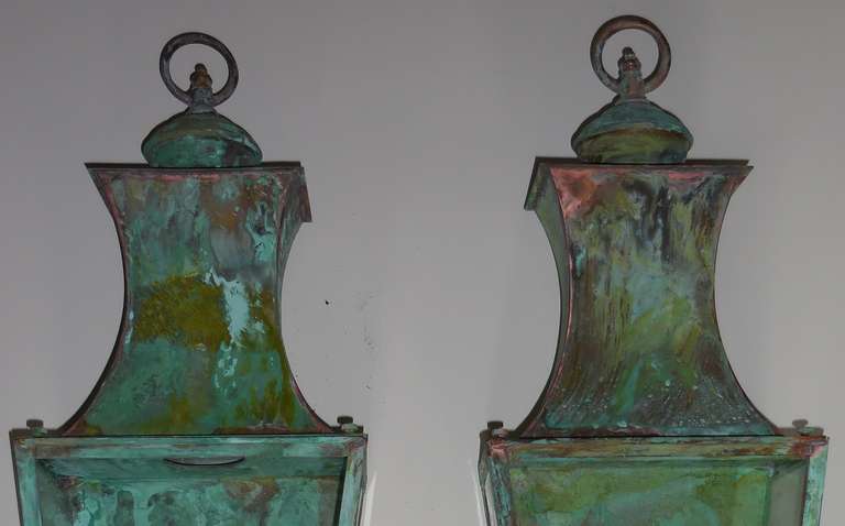 Pair of Wall Copper Lanterns 5