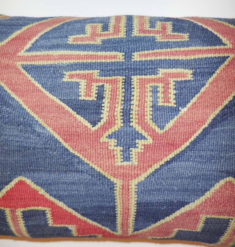 Mid-20th Century Pair of Antique Rug Fregment Pillows