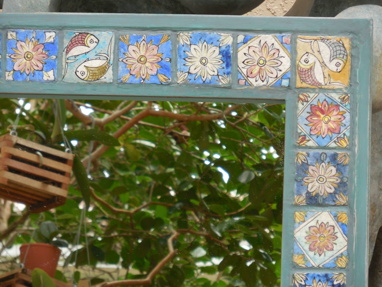 One-of-a-Kind Persian Tile Mirror 1