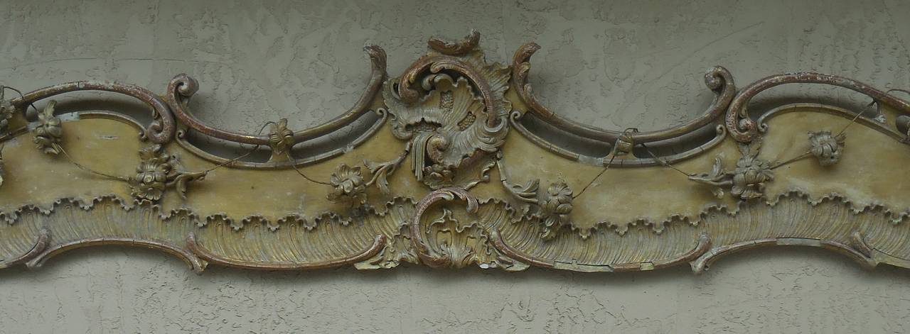 Carved Large Antique Giltwood Wall Hanging