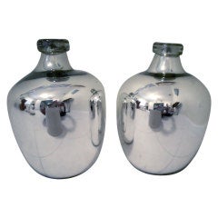 Vintage Large  Mercury Glass Vases