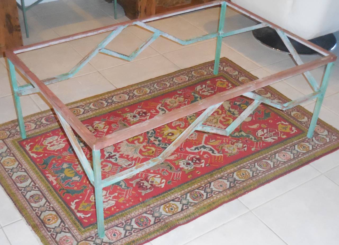 Architural Brass Coffee Table In Good Condition In Delray Beach, FL