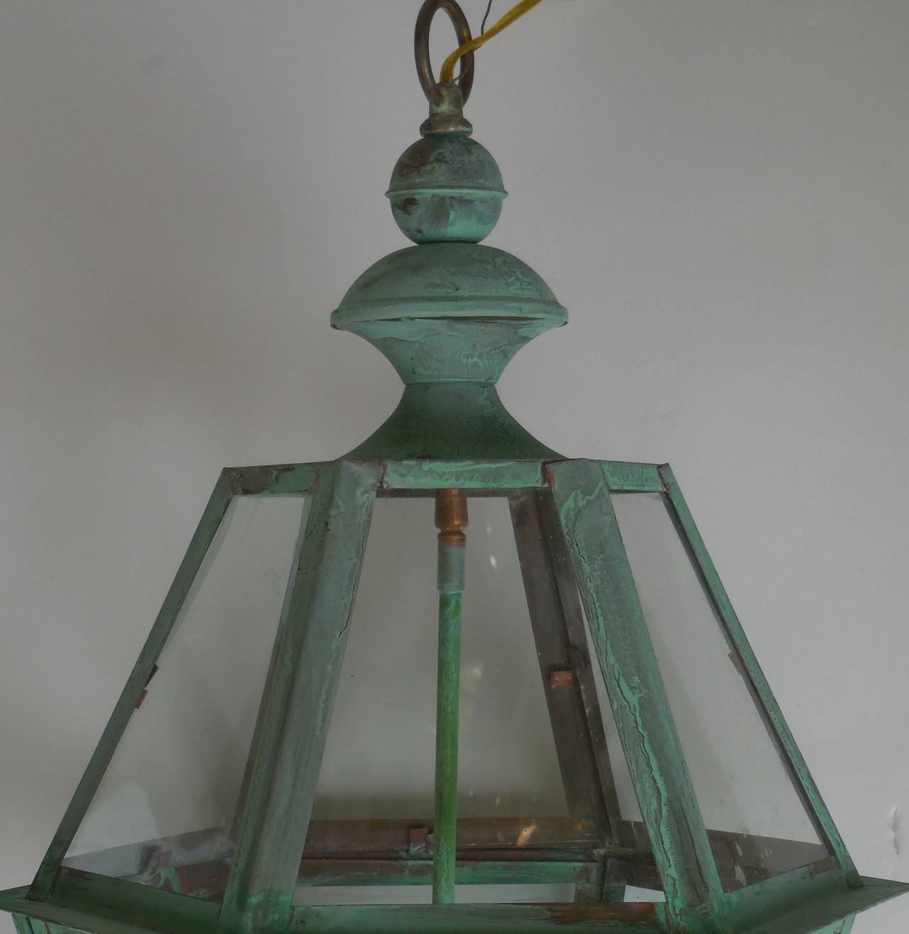 Six sides hanging copper lantern 2