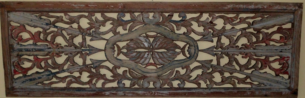 Antique wood carving wall hanging