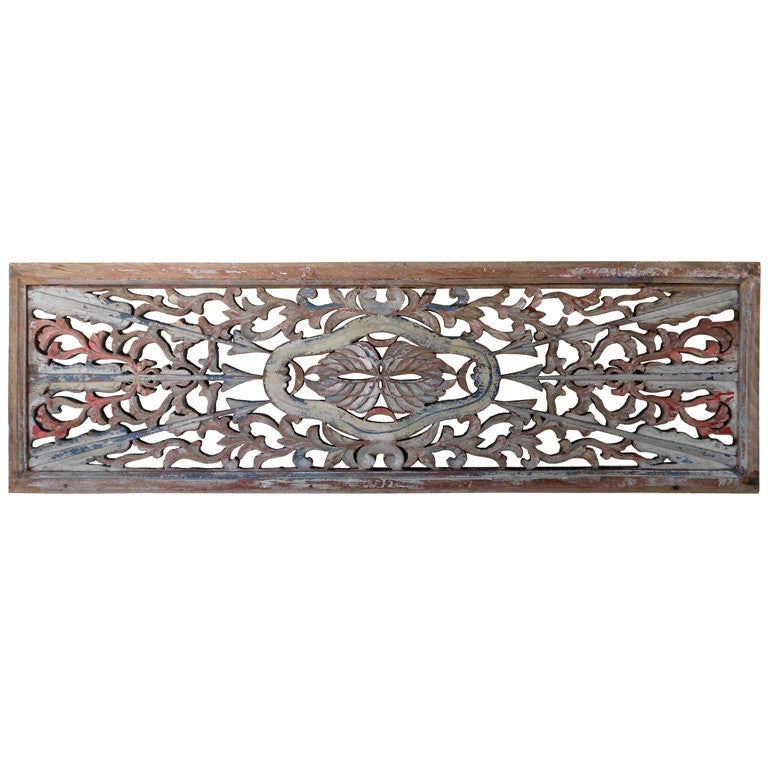 Antique wood carving wall hanging