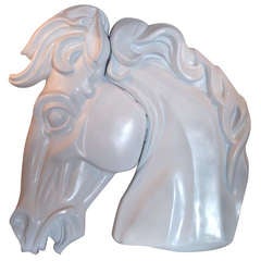 Decorative horse head sculpture