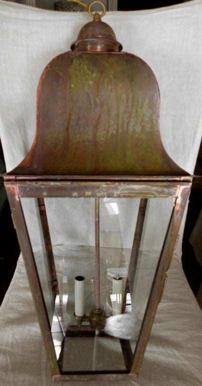 Large Hanging Copper Lantern 2