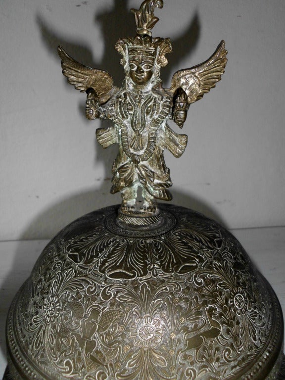 One Of A Kind Large Antique Brass Vase For Sale 1