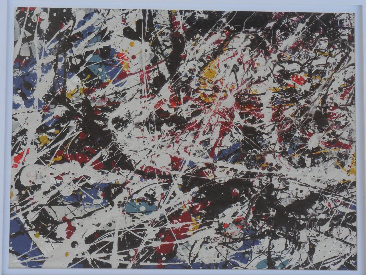 Abstrakte Acrylgemälde aus dem Jahr 1980, Paar (amerikanisch) im Angebot