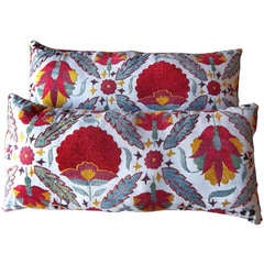 Pair of 1970s Suzani Pillows