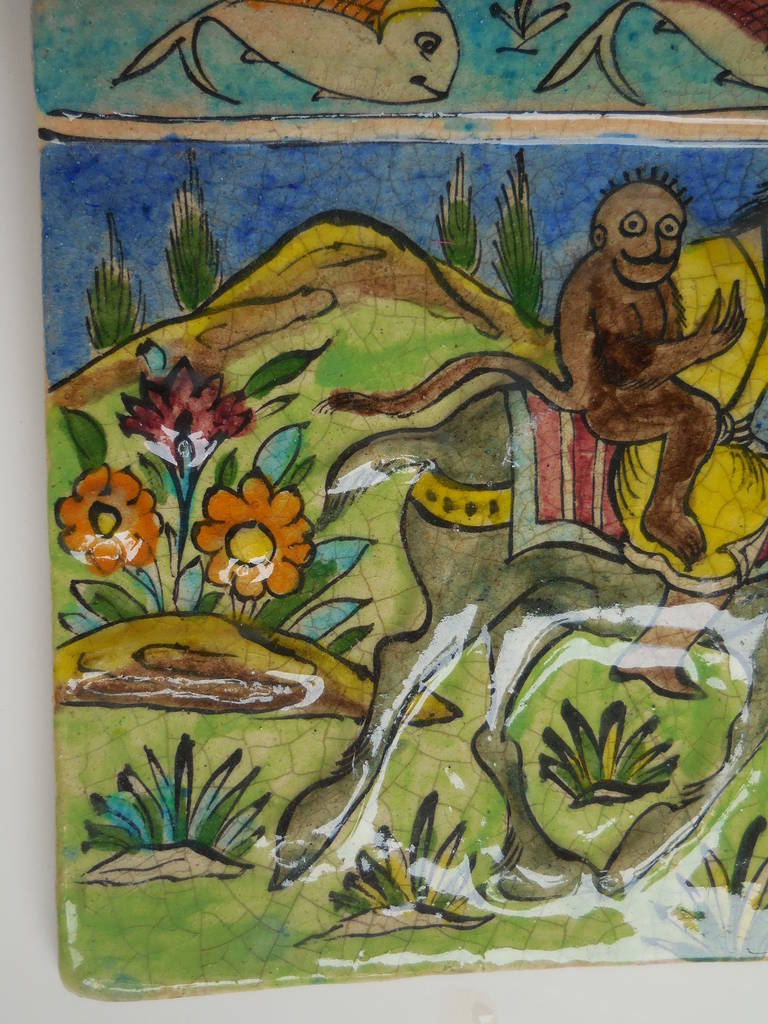 Ceramic Large Old Persian Tile