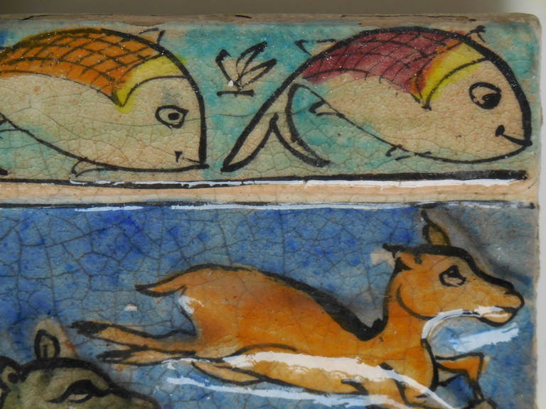 Large Old Persian Tile 1