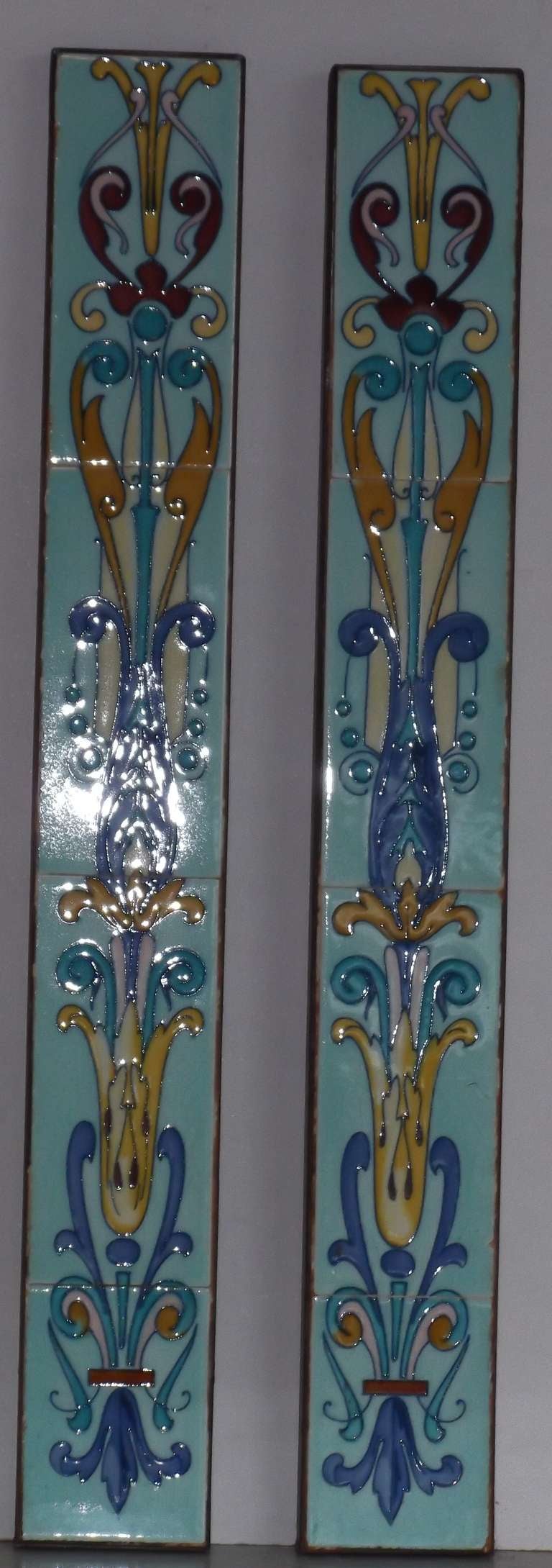 Pair of 1920s Tile Wall Hanging