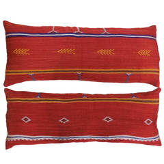 Pair of Silk Rug Fragment Pillows